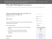  Google Workspace Updates: Define and manage Chat Spaces, space descri