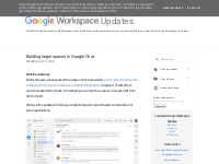  Google Workspace Updates: Building larger spaces in Google Chat