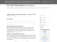  Google Workspace Updates: January 2023