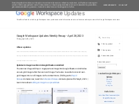  Google Workspace Updates: April 2023