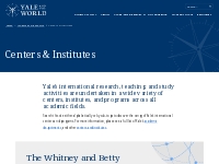 Academics & Research | Yale and the World