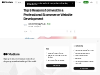 Top 5 Reasons to Invest in a Professional Ecommerce Website Developmen