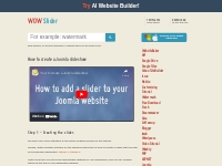 How to create a Joomla slideshow