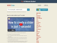 How to create a slider in just 7 seconds