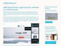 AMP Page Theme: lightning fast websites in a few minutes