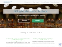 Easily writing a Master Thesis with acadoo | WritingMasterThesis.com