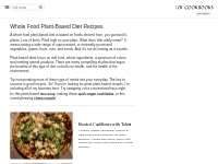 45+ Whole Food Plant Based Diet Recipes (WFPB) - 101 Cookbooks