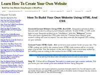 Website Builder To Create A Custom Website Using  HTML And CSS