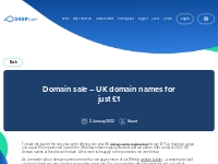 Domain sale - UK domain names for just £1 - 34SP.com Blog