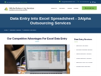 Data Entry into Excel Spreadsheet - 3Alpha Outsourcing Services