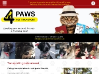 4 Paws Pet Transport covering UK and Europe