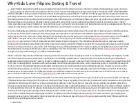 Why Kids Love Filipino Dating   Travel - The New Wonderful World