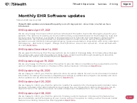 Monthly 75Health EHR Software Updates