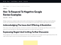 How To Respond To Negative Google Reviews (Examples)