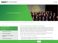 About the AACR Academy | Fellows | AACR