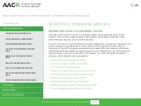 Scientific Working Groups | Membership | AACR