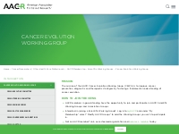 Cancer Evolution Working Group | AACR Scientific Working Groups