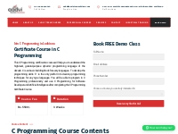 C Programming Language Course Training in Ludhiana | Aadvi LLP