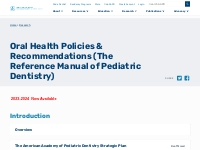 Oral Health Policies and Recommendations