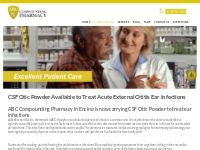 CSF Otic Powder | ABC Compounding Pharmacy Encino