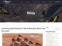 Environmental Results of Sand Mining   What Can Be Done?