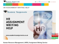 HR Assignment Writing Help Service from Academic Assignments