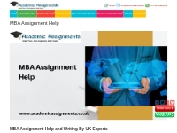 MBA Assignment Help - Academic Assignments