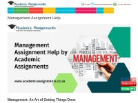 Management Assignment Help by Academic Assignments