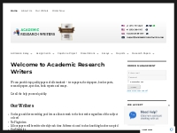 Welcome to Academic Research Writers - Academic Research Writers