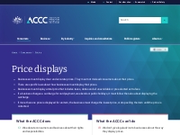 Price displays | ACCC