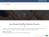 Lyme disease Paid Blood / Plasma Donation Program | Access Clinical