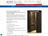 Flat Home Elevator Panel, Stair Lifts and Platform Lift in Pittsburgh,