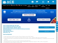 Postal Coaching GATE - ACE Engineering Academy