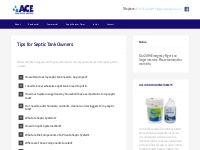 Tips for Septic Tank Owners - Ace Sanitation Service