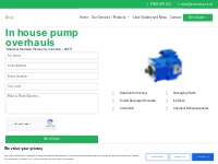 In house pump overhauls - AcescompAcescomp