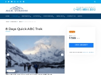 8 Days Quick ABC Trek - Reliable Hiking Partner | Local Travel Company