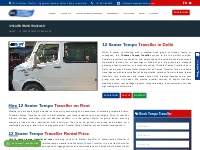 Hire 12 Seater Tempo Traveller on Rent in Delhi at best price