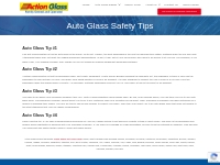 Action Glass - Auto Glass Safety Tips