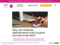 Website Maintenance and Support Services | activ Great Dunmow Essex