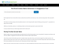 Best Domain Name Generator   Suggestion Tool For Perfect Website Name