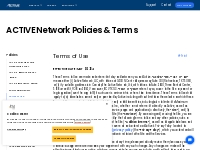 Terms of Use | ACTIVE Network