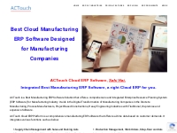Best Manufacturing ERP Software - Cloud ERP for Manufacturers