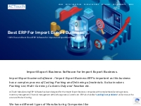 Import Export Business ERP - How ACTouch ERP helps you?