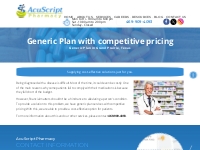 Drugstore | Generic Plan with Competitive Pricing