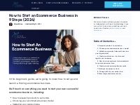 How to Start an Ecommerce Business in 9 Steps (2024)