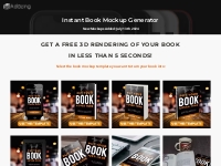 Instant Book Mockup Generator - Free Ebook Cover Creator