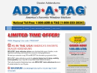 Dealer Addendum Stickers by Add-A-Tag
