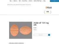 Get Adderall 12.5 mg (IR) 30% OFF - Buy Now at Adderall Shop