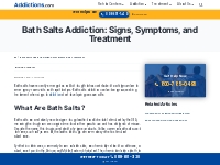 Bath Salts Signs, Symptoms, Treatment   Recovery