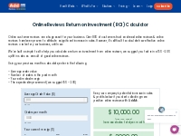 Online Reviews Return on Investment (ROI) Calculator | AddMe Reviews